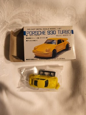 Porsche 930 Turbo Maßstab 1:87 Modellbausatz gelb - Masudaya Japan