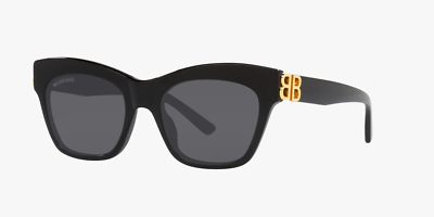 Balenciaga Black Cat-Eye Sunglasses with Gold Logo Balenciaga BB0271S 001 Sunglasses Women main image 4