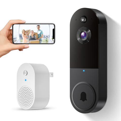 Wireless 1080p Video Doorbell Camera, AI Human Detection, Live View, 2-Way - Picture 2 of 7