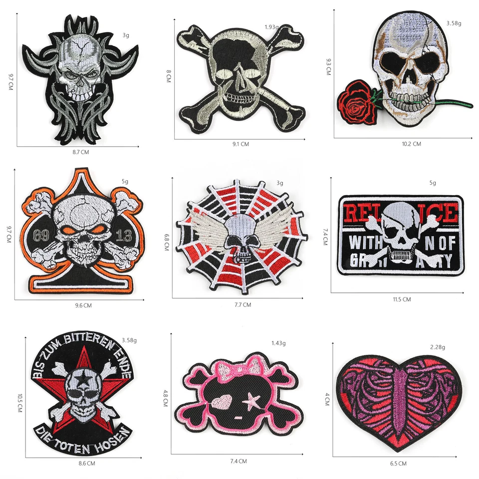 20 Pieces Rock Punk Band Patch Embroidered Iron-on Patches for Halloween Jackets - Image 2 of 4