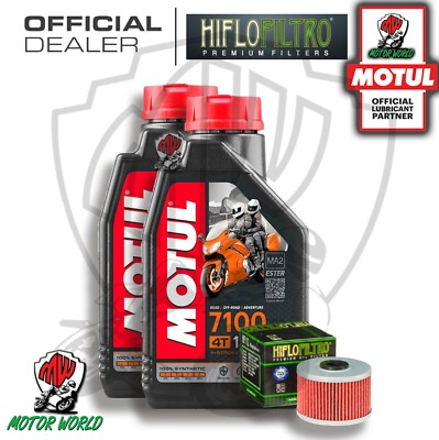 Kit Wartung 2 Liter Öl Motul 7100 10W40 Filter Hiflo Honda TRX 300 EX 2000