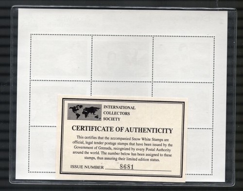 The Disney Classic Fairytales Briefmarken Grenada 30 Cent Schneewittchen, versiegelt - Bild 2 von 2