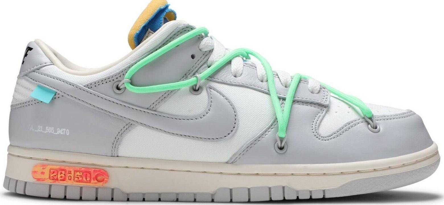 NIKE off-white dunk low　26cm Nike Dunk Low x Off-White Lot 26 Natural Gray/Sail 2021