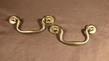2 Keeler Brass Co. Bail Pull for Vtg Antique Dresser Furniture 3 3/4