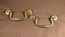 2 Keeler Brass Co. Bail Pull for Vtg Antique Dresser Furniture 3 3/4" Centers