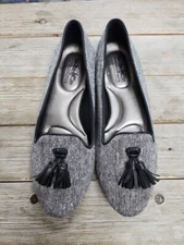 Womens Coach And Four Grey Loafer Flats Sz 6 1/2