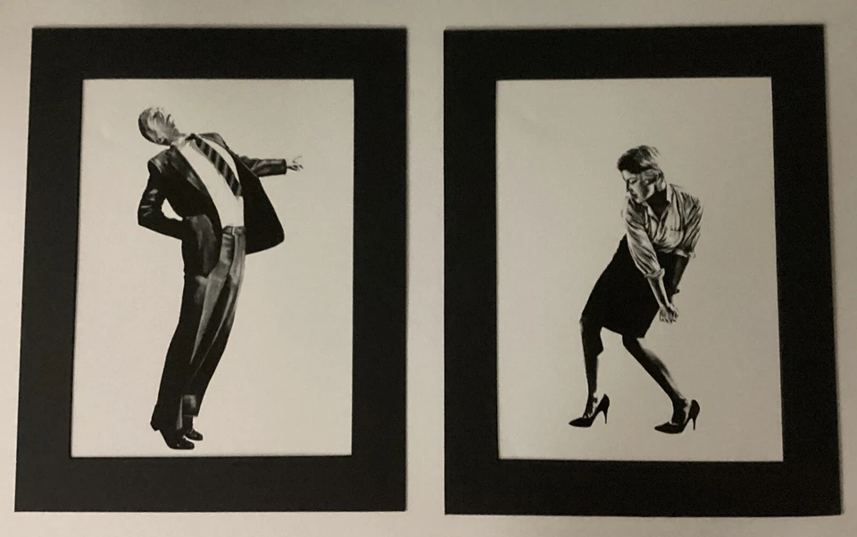 ROBERT LONGO Hombres en las ciudades conjunto de DOS imágenes, marco mate 11x14 listo #6 Foto 4 de 4