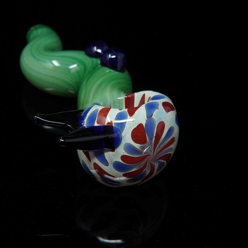 Handmade Green Snake Collectible Smoking Bowl Glass Pipe 5.5 inch - US Seller - Picture 3 of 4