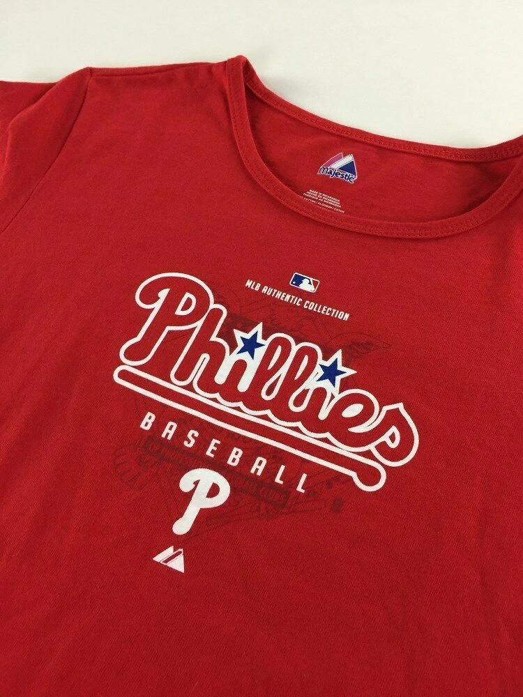 Philadelphia Phillies T Shirt M Authentic Collection MLB Baseball Womens  6069