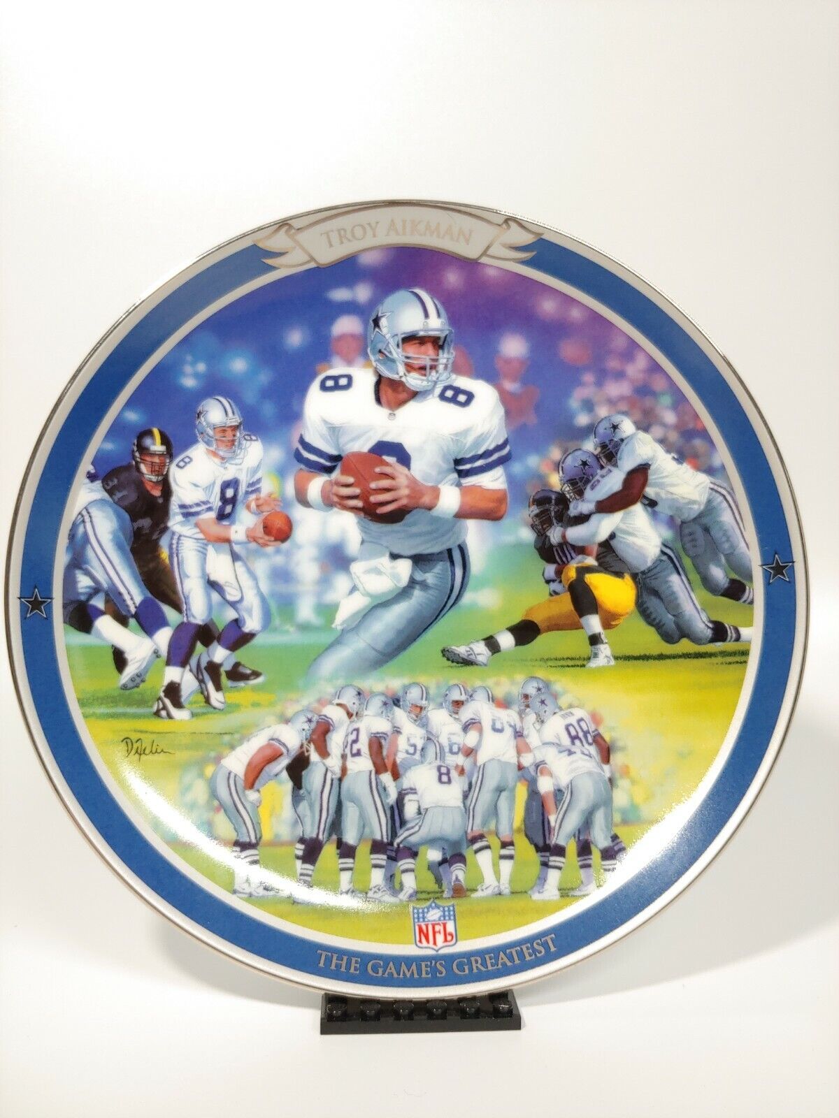 TROY AIKMAN Dallas Cowboys Collector Plate The Game's Greatest Collection 1997