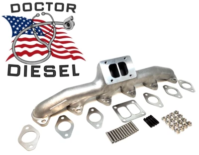 T4 Mount Stainless 2nd Gen Swap Manifold 98-19 6.7 5.9 Dodge RAM Cummins Diesel - Bild 1 von 2