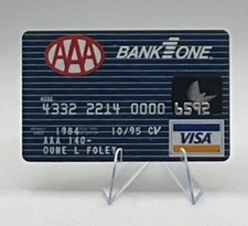 Bank One Ohio Auto Club  vintage Debit charge Visa Exp 1995
