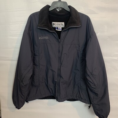 Columbia Man's Gray Zip Air Vent Sleeves Pockets Long Sleeve
