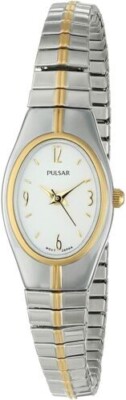 Pulsar PC3092 Women s White Dial Stainless Steel Two-Tone Analog Quartz Watch