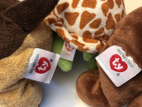 Lote de 3 Ty Animales de Peluche Monos Colgantes Pluffies Ladradores Perro Cachorro Cremallera Tortuga - Imagen 12 de 12