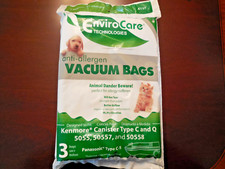 3 Kenmore Style C  Q, 50558, 50557, 5055 Canister Allergen Cloth Vacuum Bags