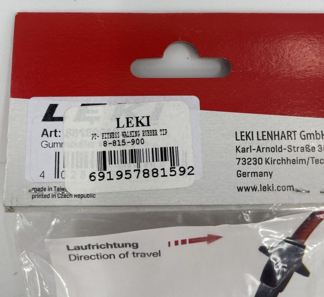 Embouts De Bâtons Leki Power Grip Marche/Tapis Caoutchouc Pour Flex/Speed Tip - Lot De 2