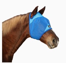 NEW Patriot Horse Fly Mask, Equine Fly & Insect UV Protection, BEAUTIFUL BLUE