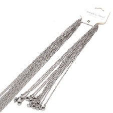 Wholesale 100pcs Silver Stainless Steel O Link Chain Necklaces