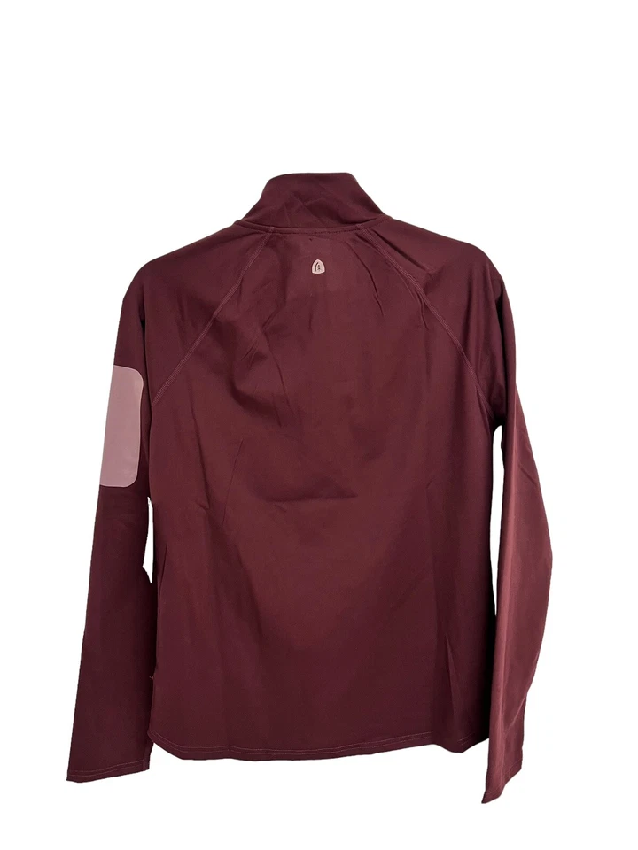Sierra Designs Womens Long Sleeve Burgundy Red Half Zip Runners Pullover Size XL - Imagem 4 de 4