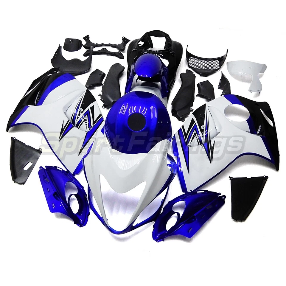 White Blue Fairing Kit for Suzuki GSXR1300R Hayabusa 2008 - 2020 14 18 Body Kit - Image 2 of 4