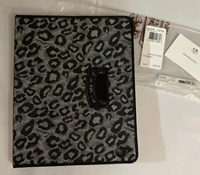 NEW Coach SIS Ocelot Leopard Print iPad Case SV/Gray/Multi #F62897