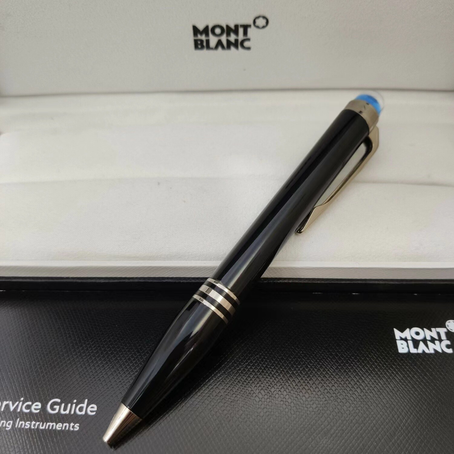 MONTBLANC Black Starwalker Doue Black & Silver Color Classique BallPoint Pen