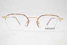 Vintage Glasses Kenzo TRINITE Gold Multicolored Half-Rim Eyeglass Frame