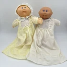 Set of 2 Vtg 1989 Cabbage Patch Kids Doll Baldie Bald Baby Preemie HM 18 Coleco