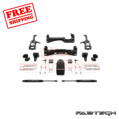 FABTECH 6'' Basic Syst w/ Front Coilover & Rear Shocks for Ford F150 4WD 2015-17
