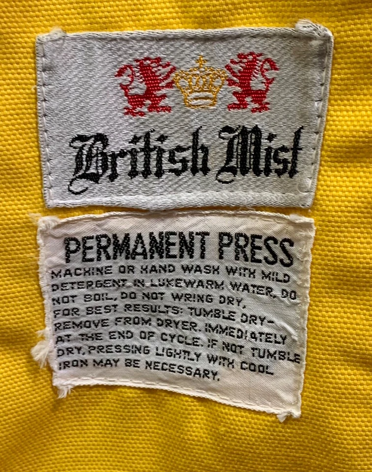 Abrigo Chaqueta Para Mujer Vintage BRITISH MIST Amarillo - Talla L Estilo Retro Mod Foto 4 de 4