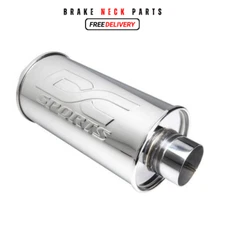 DC Sports Unrestricted Universal Round Muffler 3" Inlet 3" Outlet