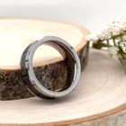8mm Silver Tungsten Carbide Ring Black Faceted Design Unisex Band for Christmas — photo 3