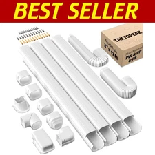 Weather-Resistant 17 Ft PVC AC Line Cover Kit - Decorative and Durable Design