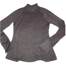 90 Degree by Reflex Pullover Zip Neck Athletic Top Shirt Gray small