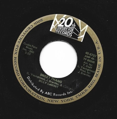 FUNK SOUL GARAGE 45 -BILLY LaMONT w/ JIMI HENDRIX -SWEET THANG-HEAR -1968 20TH