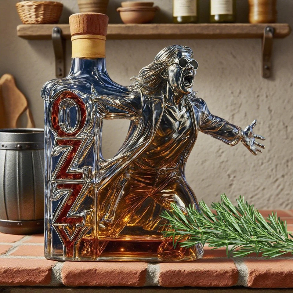 Botella de whisky Ozzy Osbourne Memorial botella de vino con temática de cantante principal Foto 4 de 4