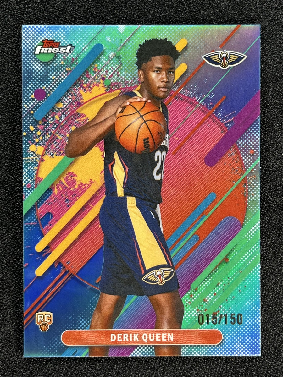 2025-26 Topps Finest Derik Queen #213 Rare Sky Blue Refractor Rookie RC /150