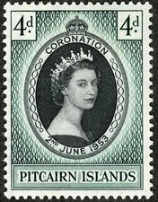Pitcairn Islands 1953 Coronation Queen Elizabeth MH (SC# 19)