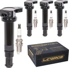 4 Ignition Coil Packs Spark Plugs for 2006 2007 2008 2009 2010 2011 Kia Rio Rio5