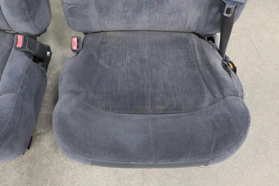 99-02 Chevy GMC GMT800 Extended Cab Graphite Cloth Seats Front / Rear OEM - Изображение 3 из 4
