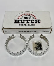 New Hutch JDB Pro Pedal Cages Silver Old School Style BMX Bear Trap Pedals