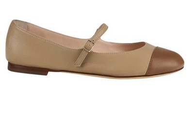 AGL Milly Cap Toe Mary Jane Ballet Flat Brown Multi Cocoa-Avana Size 38 NewinBox