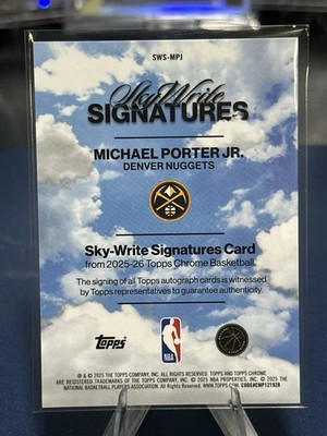 2025-26 Topps Chrome Skywrite Signatures Michael Porter Jr. Auto