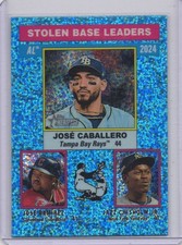 2025 Topps Heritage - AL Stolen Base Leaders Caballero #198 Light Blue Sparkle 