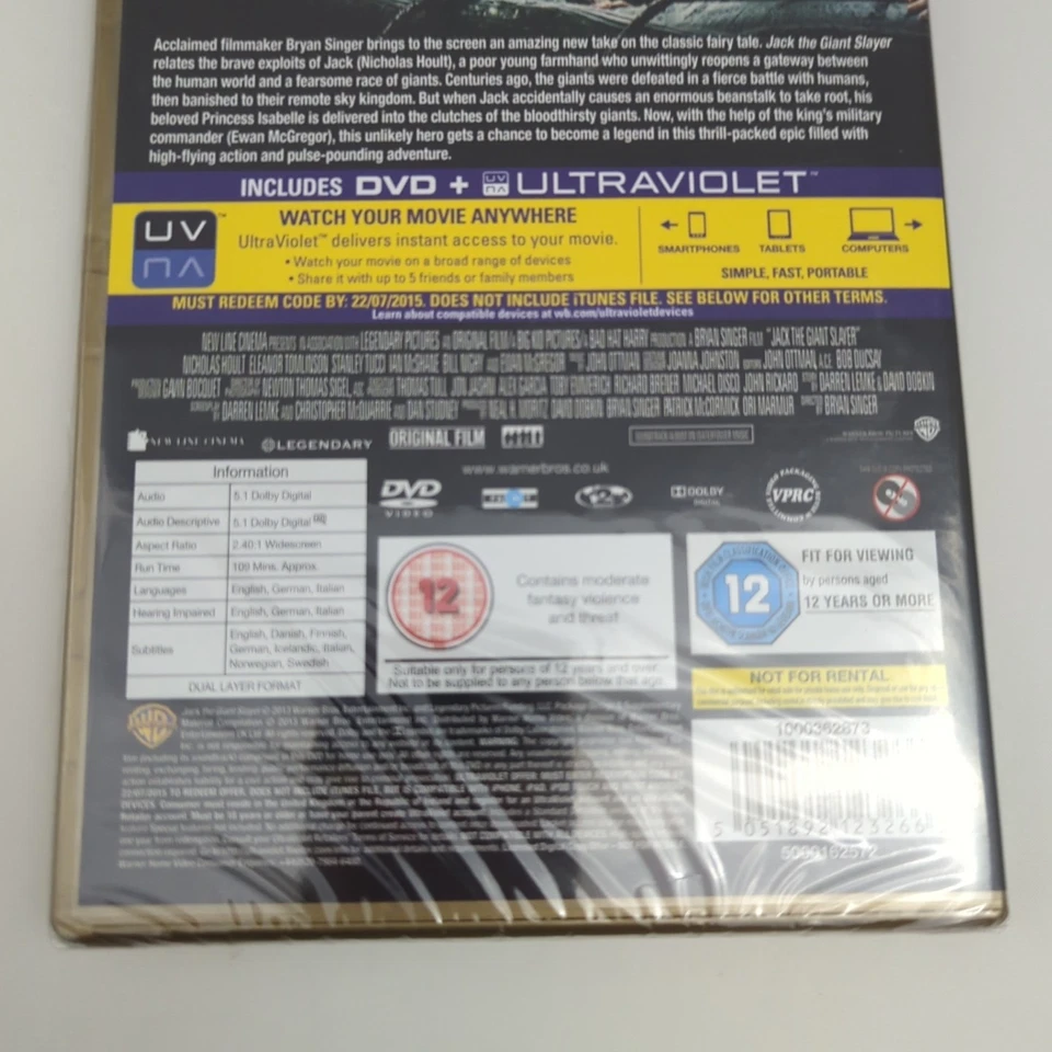 Jack The Giant Slayer DVD Tucci Tomlinson Hoult Mcgregor - Image 4 of 4