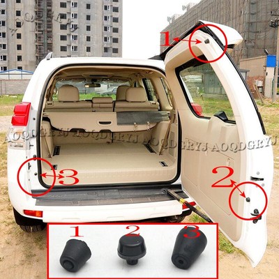 3pc Trunk Tailgate Cushioning Granular Rubber Pad For Toyota Prado