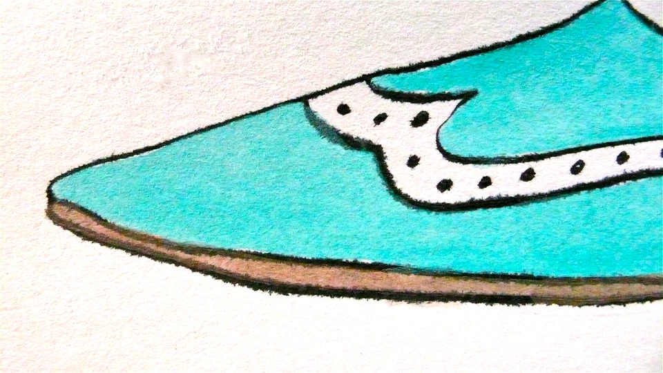 ANDY WARHOL - UN ZAPATO FIRMADO AÑOS 50 ACUARELA PINTURA ILUSTRACIÓN, ARTE POP, ANTIGUO Foto 3 de 4