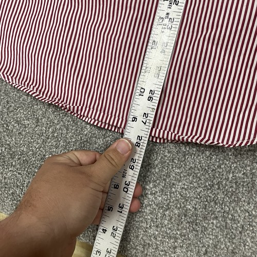 Ralph Lauren Shirt Boy Youth XL 18-20 Red White Striped Button Down Long Sleeve - Picture 8 of 9