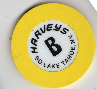 Nevada, Lake Tahoe: Harveys Roulette Table B Yellow 1990's